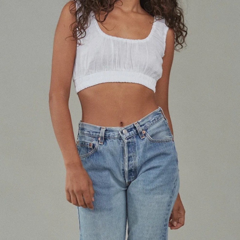 Acacia Swimwear Cream Crop Top